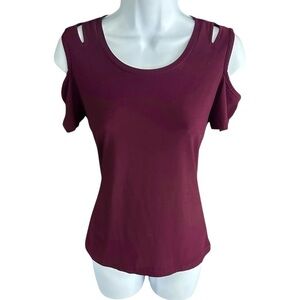 Glitz | Fitted Cut Out Cold Shoulder Top Sz M EUC